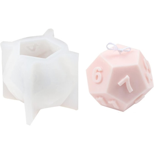 Terning Resin Form Silikone | Diy Terning Form Silikone Form Til Lysfremstilling - Diy Håndværk Lys Resin Form Multifacetteret Til Sæber Lys Sæber Ler