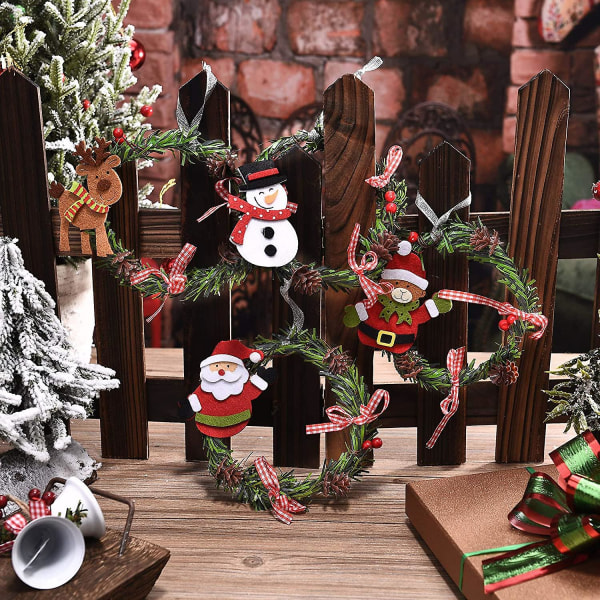 8 stycken julkransar Kronvikar konstgjorda talldekorationer Julgirland kompatibel med entrédörr Interiörhusdekoration