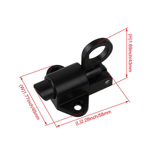 Svart aluminiumlegering bolt hasp & stiftlås