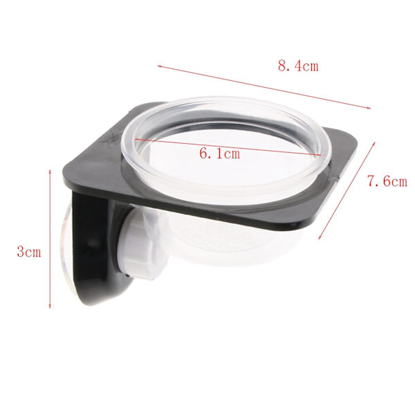 2 st sugproppar Mini Worm Dish Reptil Gecko Ledge Feeder Hörnbesparande