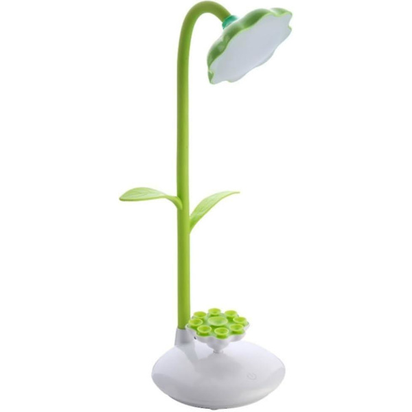 LED-bordlampe for barn, nattbordslampe med fleksibel lesesensor, oppladbar via USB og