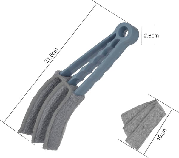 2-pack persienner rengöringsborste persienner dammvippa (grå + blå)