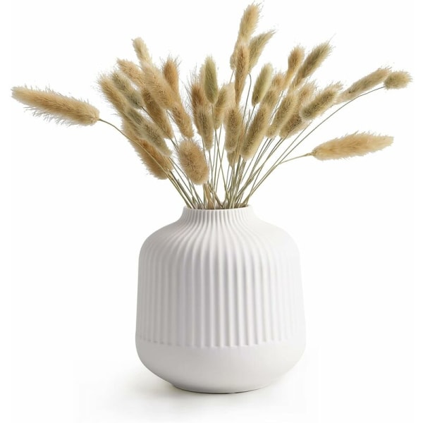 Liten vit keramikvas Vaser Dekoration Modern design Minimalistisk vas för bordsdekoration S