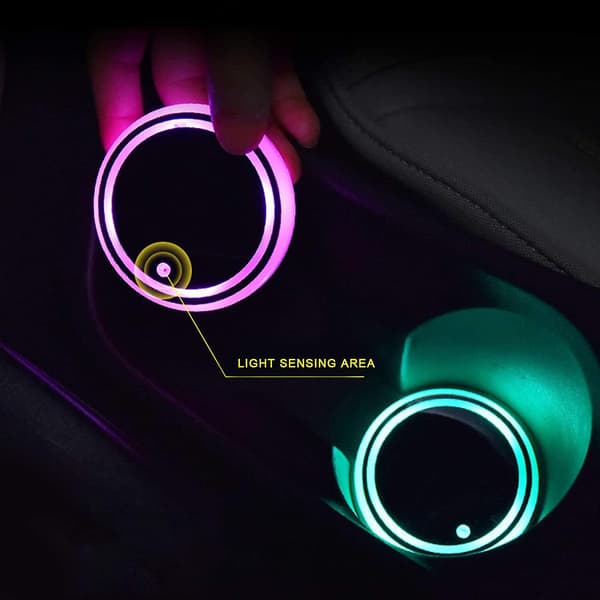 Billadholder LED-lysunderlag - 2-pakning