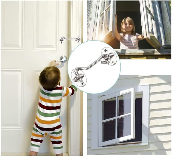 4-siffrig kombinationshänglås för skola (2-pack, silver)