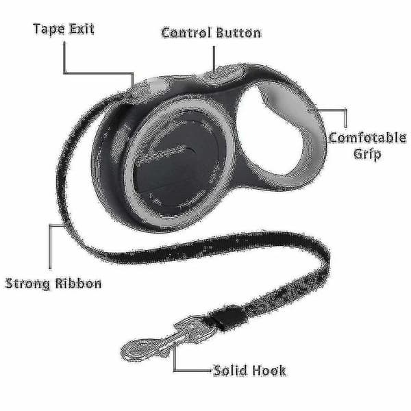 Koppel Hund Rep Roulette Retractable Automatisk Flexibel
