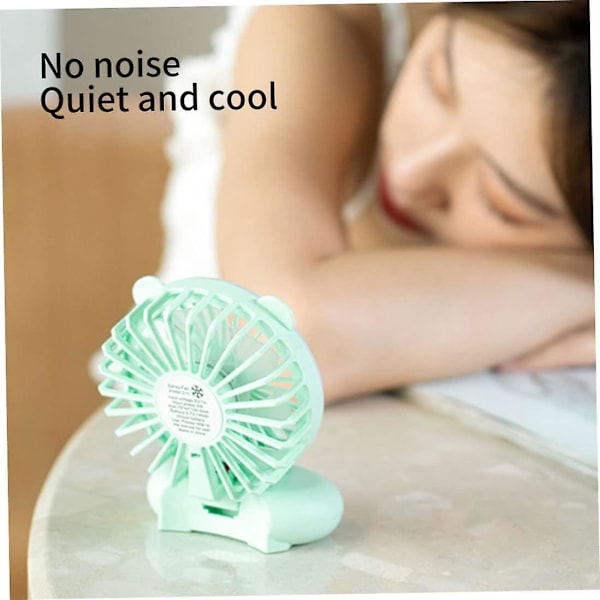 Mini Handheld Fan Clip On Phone Usb Rechargeable 500mah Battery Fan Angle Adjustment Fan Selfie Fill Light For Travel Home Green Fan（Grön）