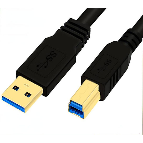 Usb 3.0 A-b-kabel för fyrkantig portkontakt för skrivarhårddiskbox, 3 meter（3m）