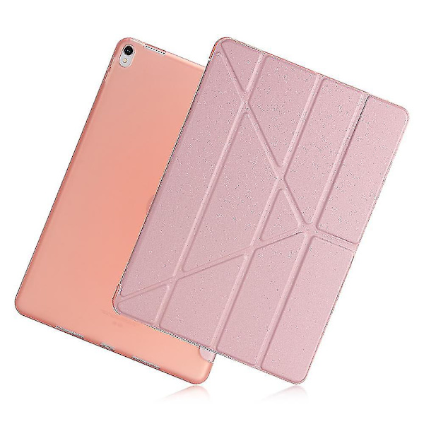 Origami Stand Läder Smart Case För Ipad Air 10.5 (2019) / Pro 10.5-tums (2017)（Rose Gold）