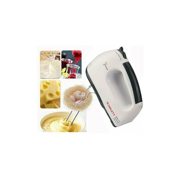 Elektrisk handmixer med 7 hastigheter, manuell mixer för att vispa ägg och rostfritt stål mjölk