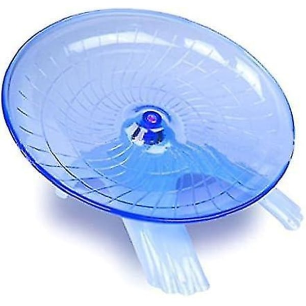 Liten träningshjul för smådjur i plast 18 x 18 x 11 cm (blå) - Tyst halkfri löpskiva för hamstrar