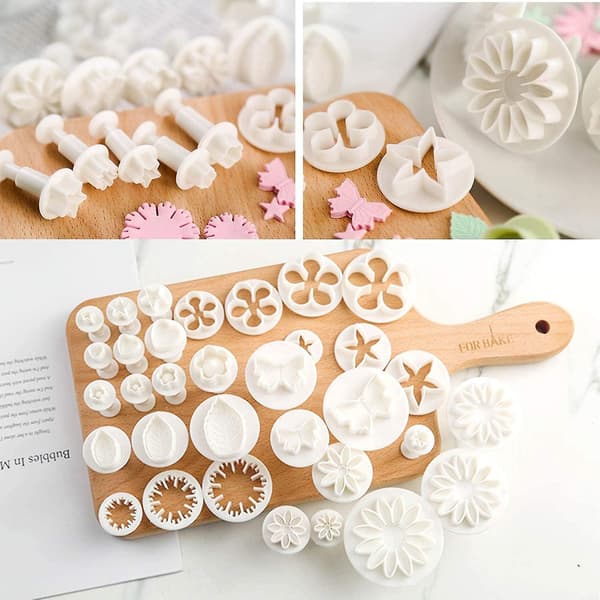33 stk. bageformværktøjer Fondant Plunger Cutters, kagekageform til DIY