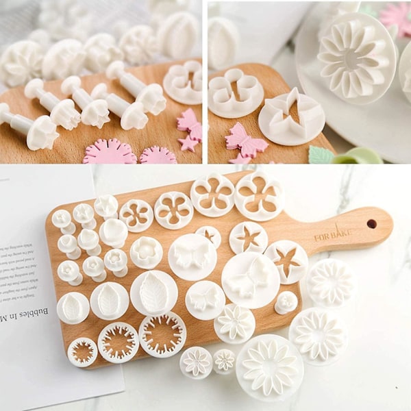33 stk. bakeformer verktøy fondant utstikkere, kakeform for DIY