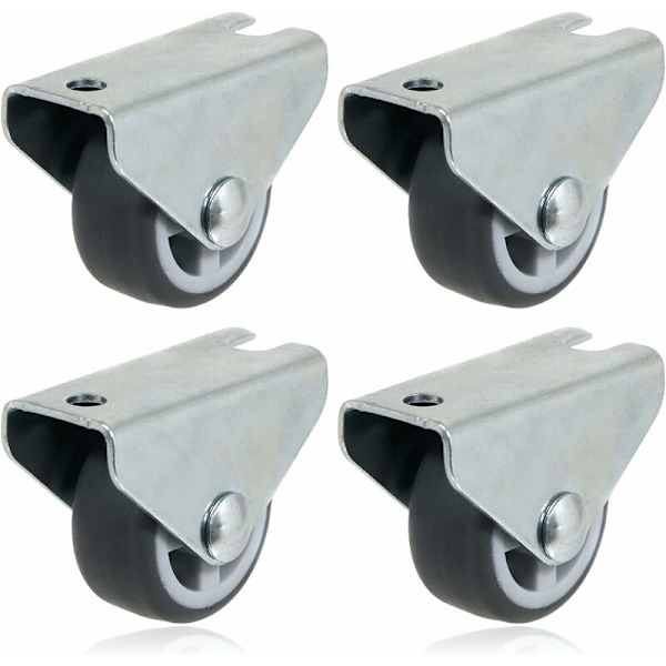 Swivelhjul 5 st universella swivelhjul fast platta fixering 1' minihjul 30mm