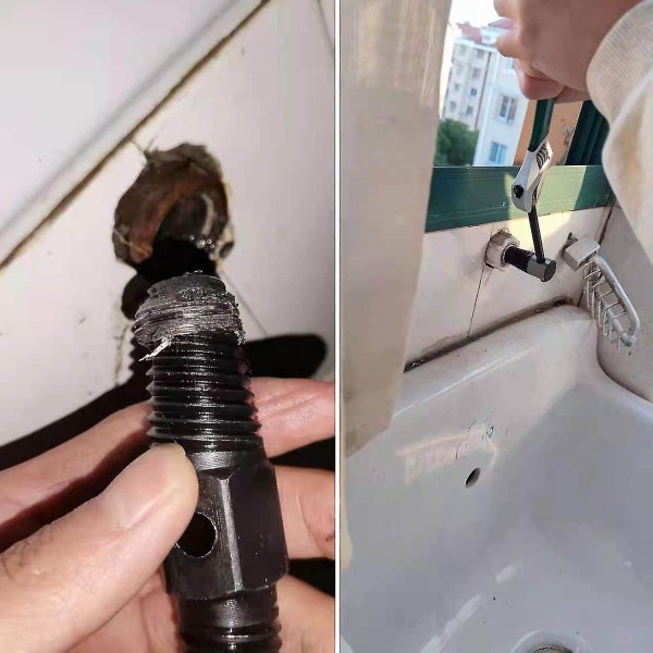 Dobbelthodet skrueuttrekker, svart ventilskrueuttrekker, laget av hardt stål skadet skrueuttrekker Starlight