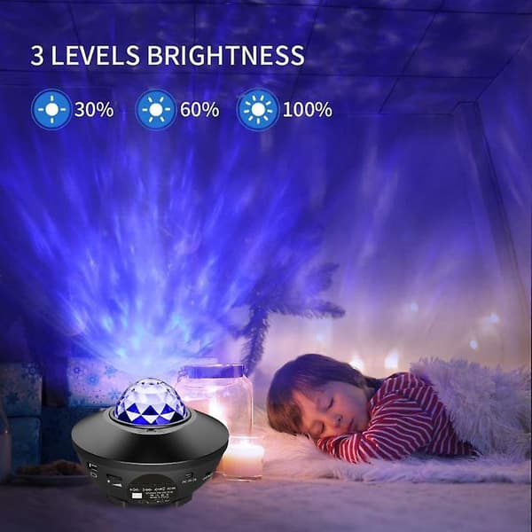 Stjernehimmelprojektor, Stjernelys Projektor, for soverom med Bluetooth