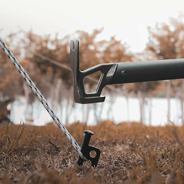 Camping Hammer Stake Mallet Tält Hammare Dragare Multifunktionellt Verktyg Tillbehör med Bärväska för Tält Vandring