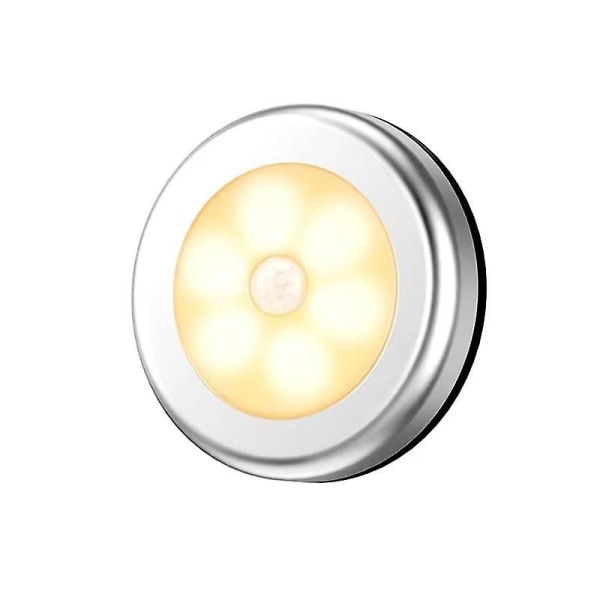 Rund Smart LED Natlampe Skab Seng Soveværelse Garderobe Skab Belysning Magnetisk Induktion Lampe uden Batteri