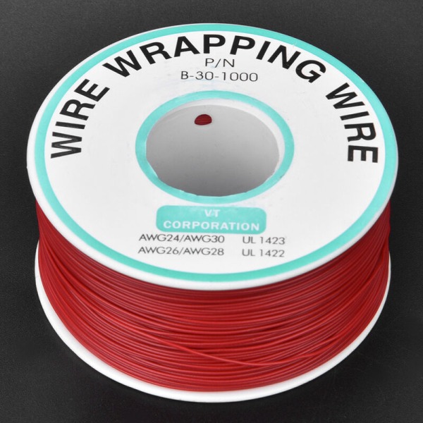 Röd OK Tråd för PCB Reparation Antioxidant 30AWG Jumper Wire 300m