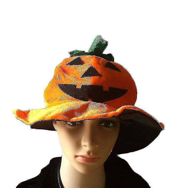 Halloween Gresskarlue - Søt Lyktelue - Plysj Gresskarhode Lue