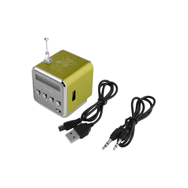 Multimedia Bärbar Mini Musikhögtalare FM-radio USB SD TF-kort MP3-spelare 1st (Svart)