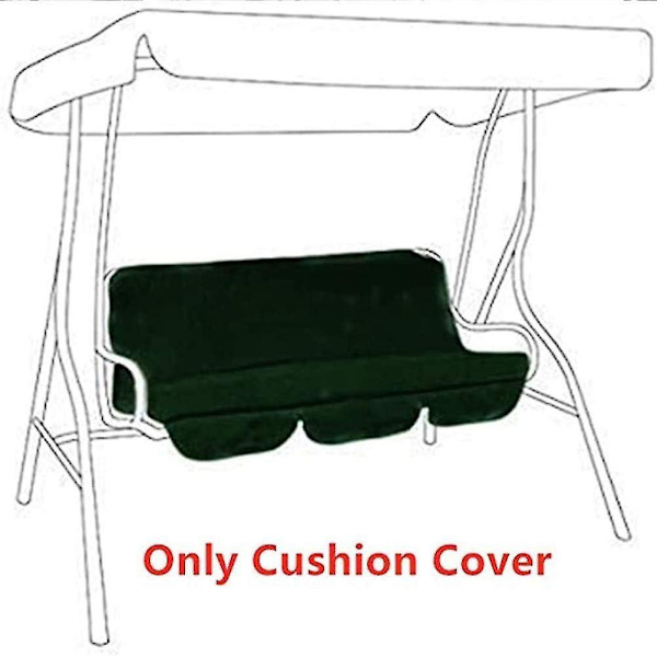 Sitsgungsöverdrag 150x150x10cm, Grön, 3-sits uteplats gungöverdrag ersättning veranda gungtopp