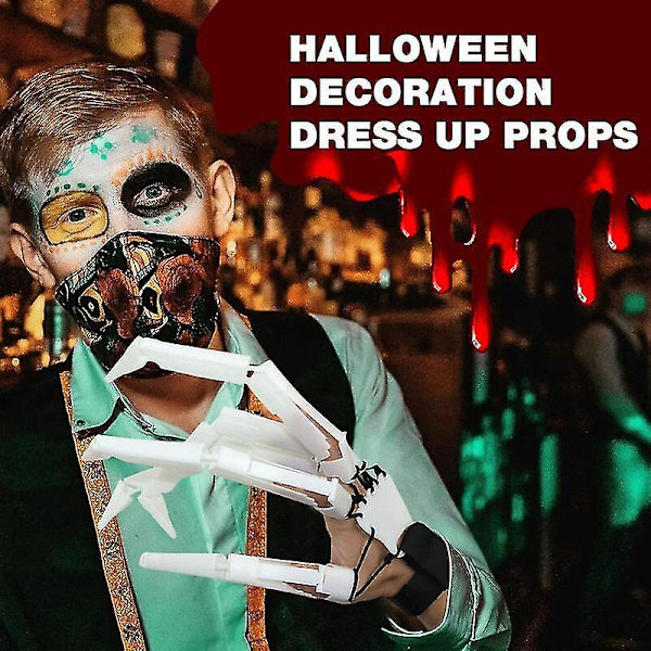 Halloween ledade fingrar, 3d-printade ledade fingerförlängningar, med flexibla leder - Skel
