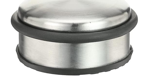Dørstopp i rustfritt stål, 10 cm diameter x 4 cm høyde