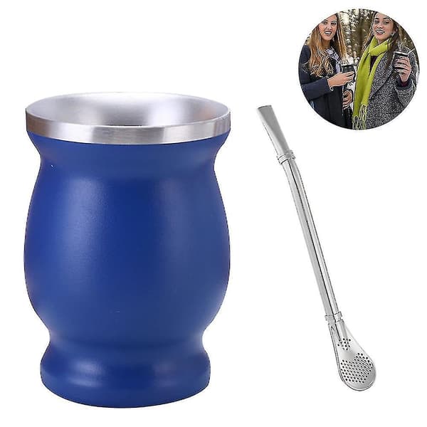 Rustfrit stål Mate Cup Argentina Kalebasformet Pot Belly Cup