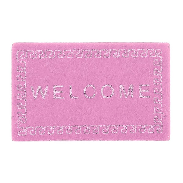 1:12 Scale Pink Non-woven Fabric Mini Carpet Mat for DIY Dollhouse Accessory Kit