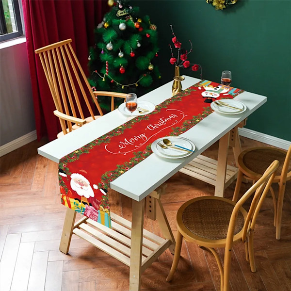 Julduk, 180x 35cm Julduk, bordslöpare, tvättbar, smutsavvisande, juldekoration #1