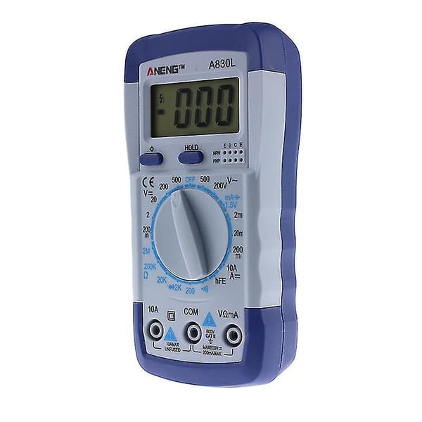Digital multimeter LCD AC DC spänning diod frekvens multitester strömmätare (utan batteri)