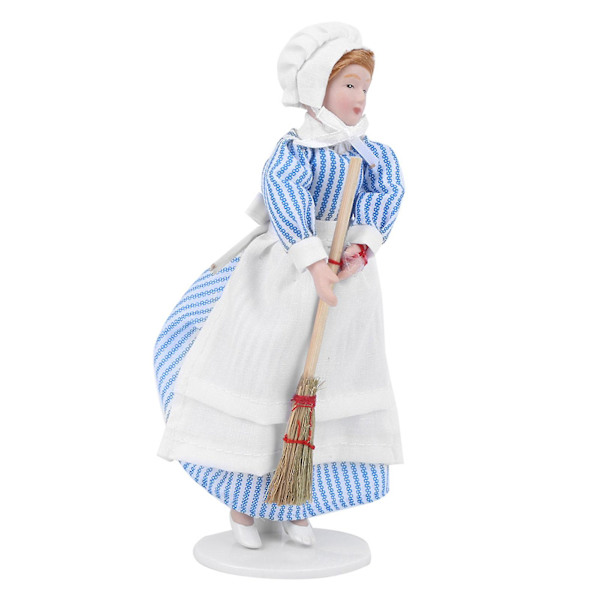 Dukkehus Miniature Porcelænsdukke Model Ornament Dukke Kok Mand Tjener Dukkehus Tilbehør#3