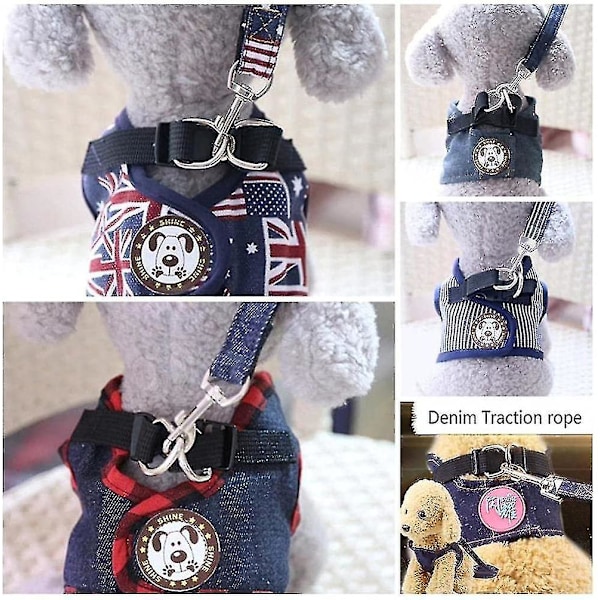 Hunde sele - Liten hundekrage - Valp cowboy valp sele - Gåsele for hund - Chihuahua hund