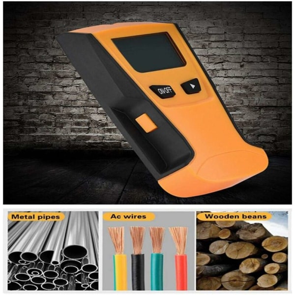 LCD 3 i 1 träregelsökare metalltrådskabeldetektor väggcentrumscanner - batterier ingår ej longziming