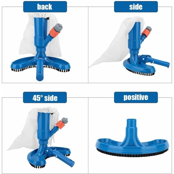 1 set simborste dammsugare bärbar rengöringsverktyg simbassäng borste undervattensrengörare för pool spa fontän badtunna