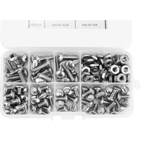 140 st 10-32 304 rostfritt stål PH Pan Head skruvsats sortiment set