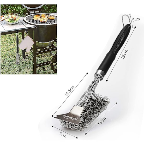 18\" Triangulär Grillborste av Metall