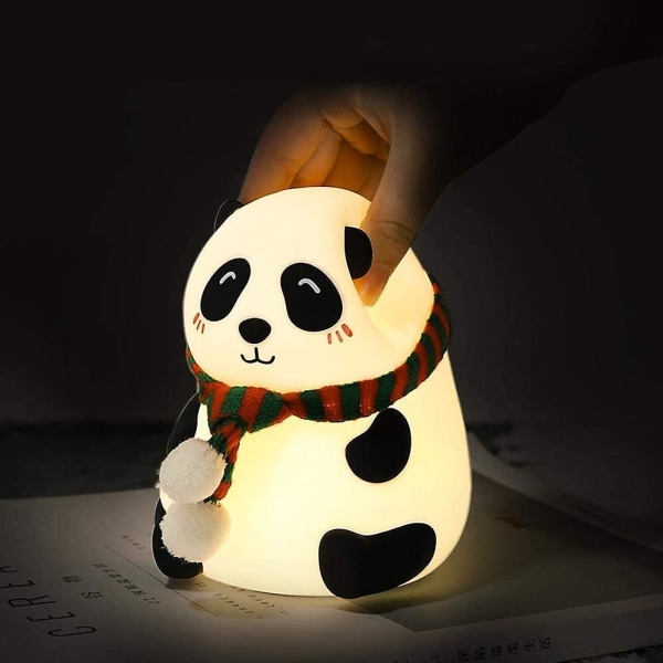 Panda Silikonlampa National Treasure Panda Night Light Led Colorful Atmosphere Light Night Light For Kids Baby Room