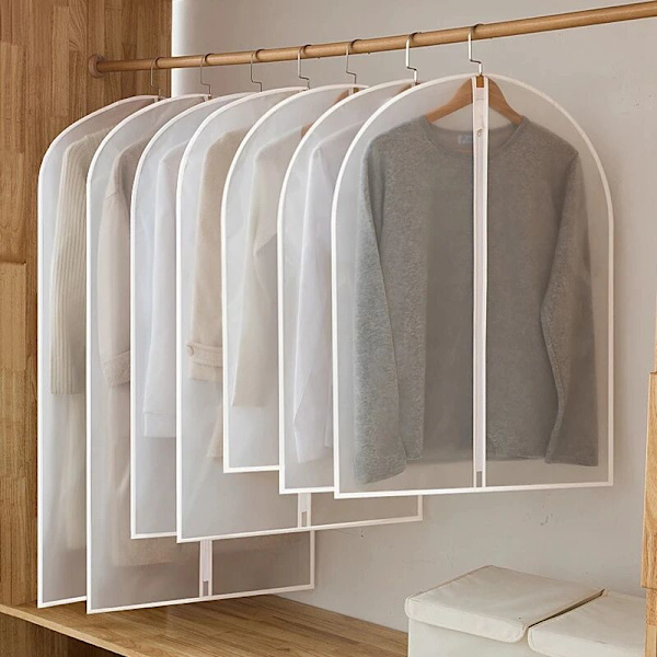 Klädhängande dammskydd Bröllopsklänning Kostym Jacka Förvaringsväska Klädväska Organizer Garderob Hängande Kläder Organizer 1 Styck (60x80cm)