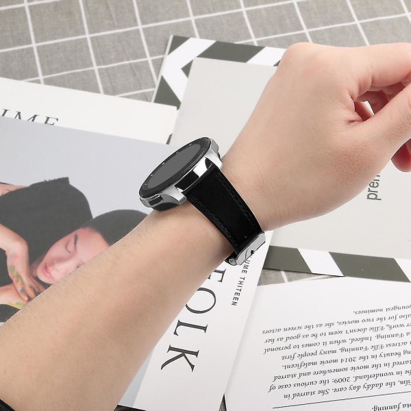 Korvaava ylellinen nahkaranneke Watch ranneke Samsung- watch 46mm