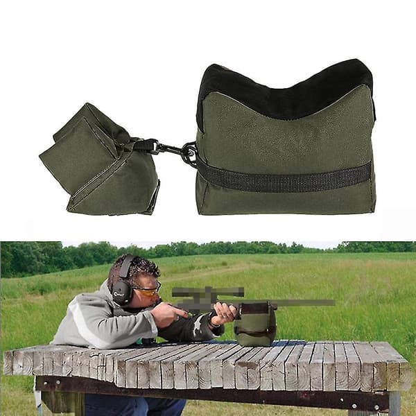 Forreste og bagerste riffel sandpose sandfri haglgevær tilbehør, sort