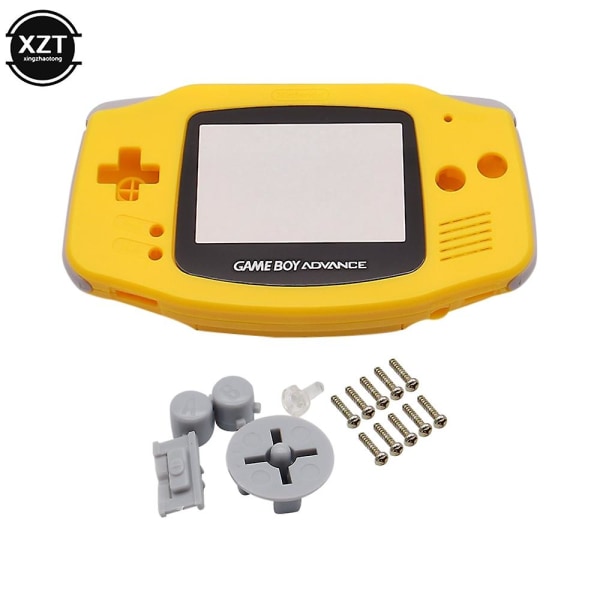 Färgglada hölje Shell för Nintendo Gameboy Gba Shell Hårt case med byte av skärmlins för Gameboy Advance Console Housinggolden