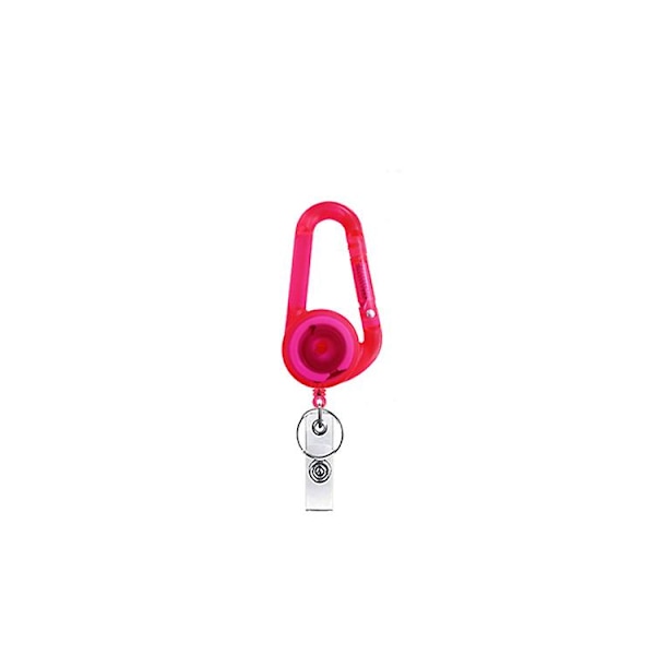 Retractable Keyring Id Card Holder - Extendable Keychain With Belt Clip, Badge Reels(black,3pcs)（Pink）