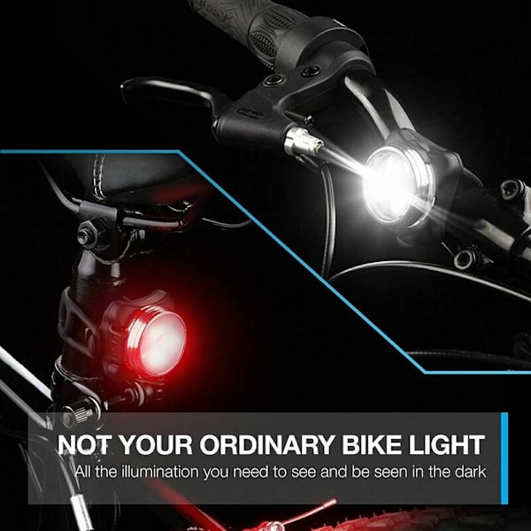 Cykellampor, 2 st USB-laddningsbara cykellampor Super Bright LED-strålkastare Cykellampa Cykelbakljus Framlyktset