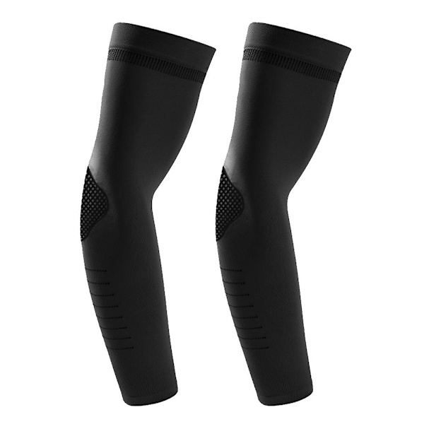 20241 Pari Unisex UV-suojatut viilentävät hihat Ice Silk -varsisuojat ulkoilua, pyöräilyä, kalastusta, patikointia varten, musta, vapaa koko