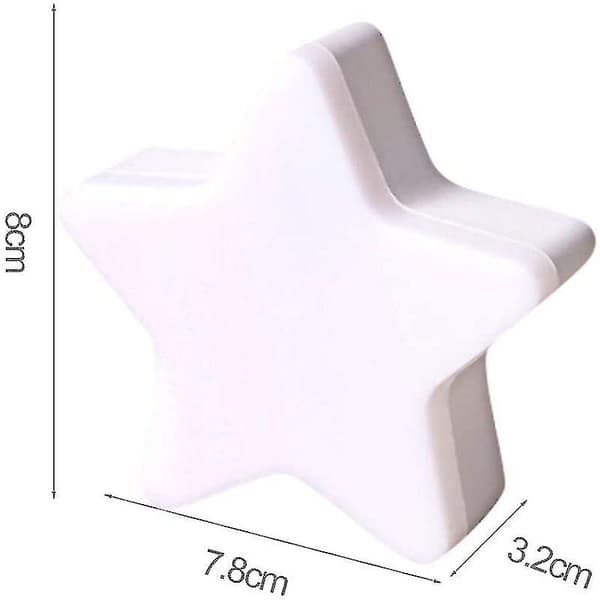 Plug In White Star Night Light, Dawn Sensor For Bedroom