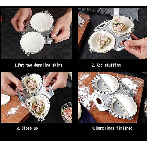 Användbar rostfri degknyckare för dumplings