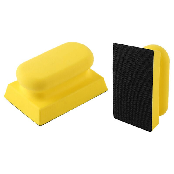 2 st hand slipkloss rektangulär självhäftande sandpapper dyna träbearbetning poleringsverktyg lämplig för polering av färg och gips 66 x 96