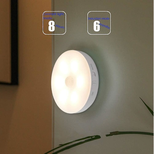 Nytt skåpsljus med rörelsesensor, nattljus USB-lampor Uppladdningsbar LED-lampa Intellig gåva
